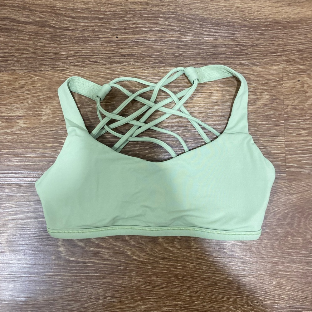 Lululemon Green Strappy Sports Bra